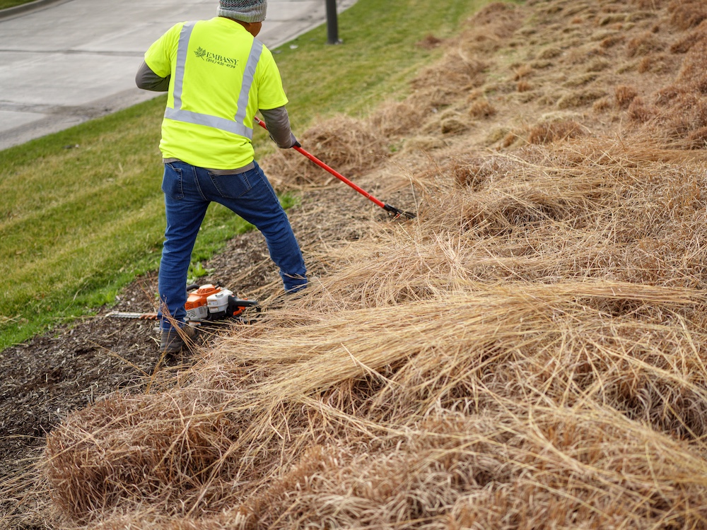 Kansas City's best landscaper working on spring maintenance