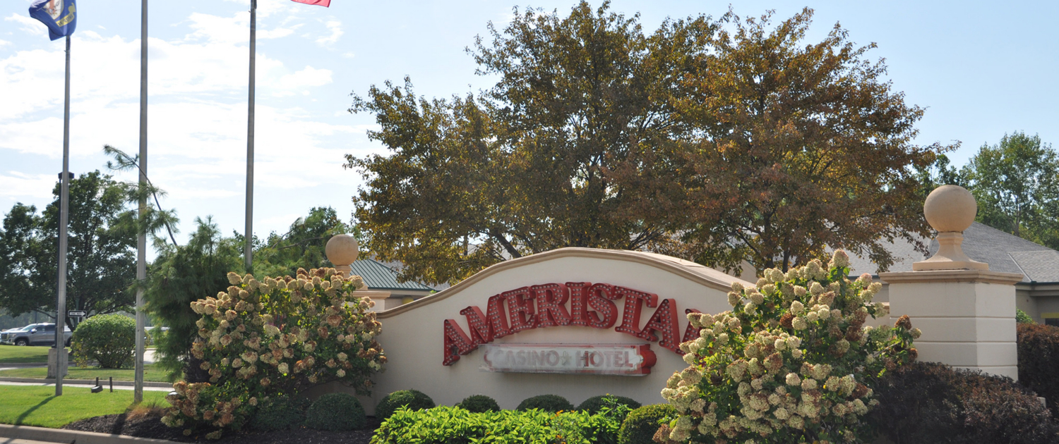 Commercial Ameristar Logo On Sign And Flags