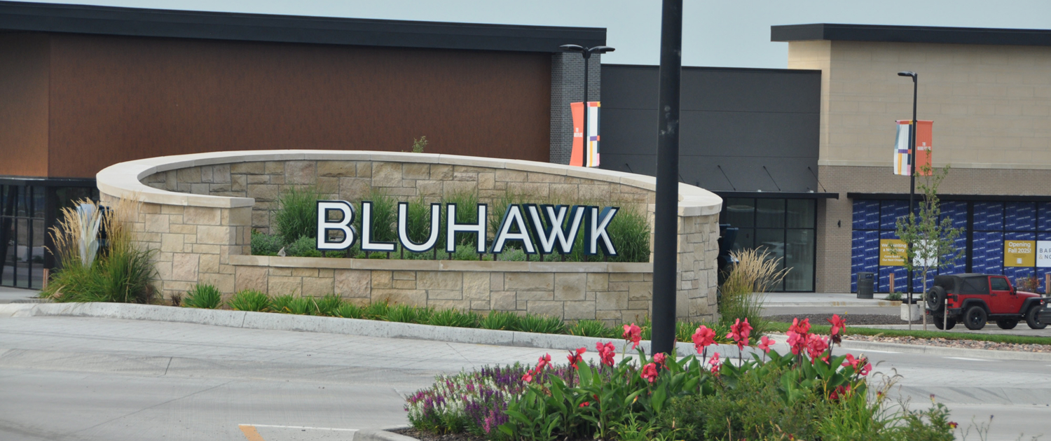 Commercial Bluhawk Logo Signage